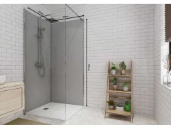 Conjunto De 2 Paineis De Parede De Casa De Banho Com Perfis Incluidos De 2X L. 90 X A. 210 Cm