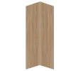 Conjunto De 2 Paineis De Parede De Duche Efeito De Madeira Aluminio Com Perfis 2 X L90 X A210 Cm - Eneko