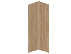 Conjunto De 2 Paineis De Parede De Duche Efeito De Madeira Aluminio Com Perfis 2 X L90 X A210 Cm - Eneko