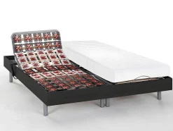 Conjunto De Relaxamento Com Discos De Molas Látex Cassiopee Iii Da Dreamea - Motores Okin - 2X90X200 - Preto