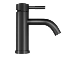 Conjunto De 2 Torneiras Misturadoras Mecanicas Arredondadas Em Inox Escovado Preto Mate A17 Cm - Salavan