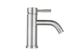 Conjunto De 2 Torneiras Misturadoras Mecanicas Arredondadas Inox Cor Niquel Escovado A17 Cm - Salavan