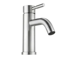Conjunto De 2 Torneiras Misturadoras Mecanicas Arredondadas Inox Cor Niquel Escovado A17 Cm - Salavan