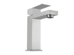 Conjunto De 2 Torneiras Misturadoras Mecanicas Quadradas Inox Cor Niquel Esvocado A17,3 Cm - Canilas