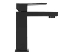 Conjunto De 2 Torneiras Misturadoras Mecanicas Quadradas Inox Escovado Preto Mate A17,3 Cm - Canilas