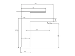 Conjunto De 2 Torneiras Misturadoras Mecanicas Quadradas Inox Escovado Preto Mate A17,3 Cm - Canilas
