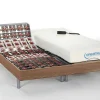 Conjunto Relaxamento Com Estacas Com Memória De Forma Hesiode Iii De Dreamea - Motores Okin - Carvalho - 2X80X200 Cm