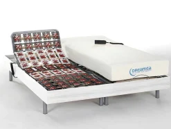 Conjunto Relaxamento Com Estacas Com Memória De Forma Hesiode Iii De Dreamea - Motores Okin - Branco - 2X80X200 Cm