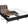Conjunto Relaxamento Com Estacas Em Látex Cassiopee Iii De Dreamea - Motores Okin - 2 X 70 X 190 Cm - Preto