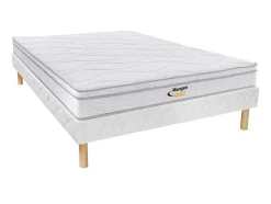 Conjunto Sommier + Colchão De Molas 3 Zonas Wolkentanz De Morgengold - 160 X 200 Cm