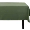 Conjunto Toalha + 4 Guardanapos De Mesa Em Linho E Algodao, Borda Preta, Caqui, 170 X 300 Cm - Borina
