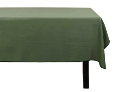 Conjunto Toalha + 4 Guardanapos De Mesa Em Linho E Algodao, Borda Preta, Caqui, 170 X 300 Cm - Borina