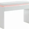 Consola Com 2 Gavetas - Leds - Mdf Lacado A Branco - Emerson