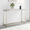 Consola Design Em Marmore E Metal Cor Branco E Dourado - Aretha De Pascal Morabito