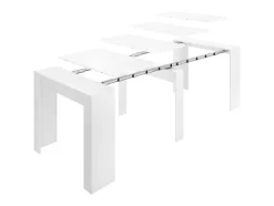 Consola Extensivel Onega - 10 Lugares - 4 Extensoes - Cor: Branca