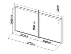 Cortina Retratil Para Pérgola Bioclimatica L3,67 X A2,05 M - Viadana