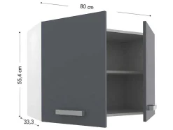 Cozinha Completa 300 Cm 10 Elementos De Arrumação Cinzento E Branco - Trattoria