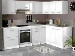 Cozinha Completa De Canto 11 Elementos De Arrumação Branco - Trattoria