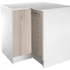 Cozinha Completa De Canto, 13 Elementos De Arrumação, Natural E Branco - Trattoria