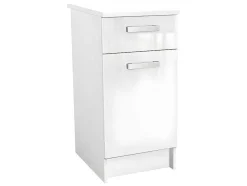 Cozinha Completa De 180 Cm Com 6 Compartimentos De Arrumação Cor Branco - Trattoria