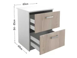 Cozinha Completa De 240 Cm Com 8 Compartimentos De Arrumação Cor Carvalho E Branco - Trattoria