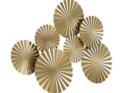 Decoração De Parede Redonda Em Metal De C.118 X A.71 Cm Cor Dourado - June