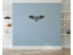 Decoração Metalica Aguia, Preto, 100X0,2X44 Cm, Epikasa