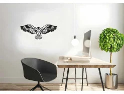 Decoração Metalica Aguia, Preto, 100X0,2X44 Cm, Epikasa