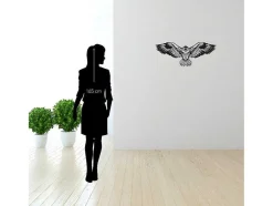 Decoração Metalica Aguia, Preto, 100X0,2X44 Cm, Epikasa