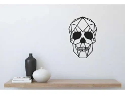 Decoração Metalica Caveira 1, Preto, 35X1,5X50 Cm, Epikasa