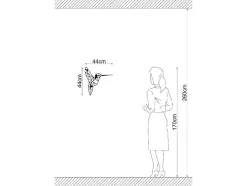Decoração Metalica Colibris 2, Cobre, 44X1,5X44 Cm, Epikasa
