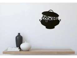 Decoração Metalica Cooking, Preto, 45X1,5X40 Cm, Epikasa