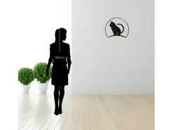 Decoração Metalica Gatos 4, Preto, 60X1,5X48 Cm, Epikasa