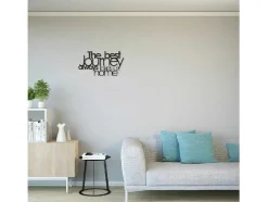 Decoração Metalica Journey, Preto, 70X1,5X40 Cm, Epikasa