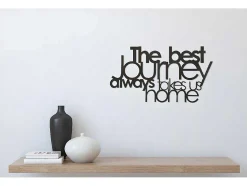 Decoração Metalica Journey, Preto, 70X1,5X40 Cm, Epikasa