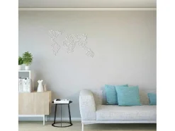 Decoração Metalica Mapa Do Mundo 19, Branco, 100X1,5X58 Cm, Epikasa