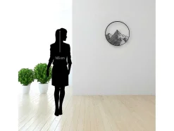 Decoração Metalica Montanha 9, Preto, 50X1,5X50 Cm, Epikasa