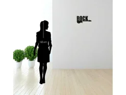 Decoração Metalica Rock 2, Preto, 50X1,5X25 Cm, Epikasa