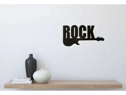 Decoração Metalica Rock 2, Preto, 50X1,5X25 Cm, Epikasa