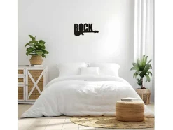 Decoração Metalica Rock 2, Preto, 50X1,5X25 Cm, Epikasa
