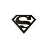 Decoração Metalica Superman, Preto, 40X1,5X31 Cm, Epikasa