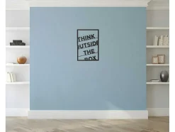 Decoração Metalica Think Outside The Box 2, Preto, 50X1,5X70 Cm, Epikasa