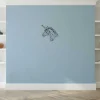 Decoração Metalica Unicornio, Preto, 53X1,5X50 Cm, Epikasa