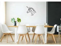 Decoração Metalica Unicornio, Preto, 53X1,5X50 Cm, Epikasa