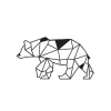 Decoração Metalica Urso 4, Preto, 55X1,5X30 Cm, Epikasa
