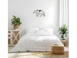Decoração Metalica Urso 4, Preto, 55X1,5X30 Cm, Epikasa