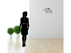 Decoração Metalica Urso 4, Preto, 55X1,5X30 Cm, Epikasa
