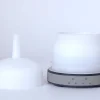 Diffuseur D'Aromes Par Ultrasons 12W Avec Led En Verre Blanc