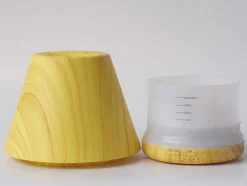 Diffuseur D'Aromes Ultrasonique 12W Avec Led En Bois Jaune