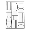 Divisória De Atelier Aluminio Termolacado Estilo Art Deco 90X130 Cm, Preto - Coubarta